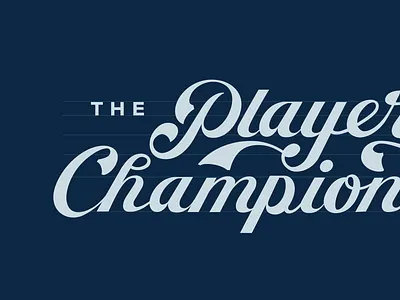 Players Championship Concepts badge branding brush script custom lettering flourish golf illustration lettering pga retro script typography vintage