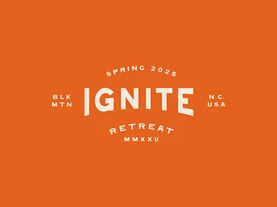 Ignite Retreat Branding badge brand brand kit branding design education logo logo suite modern school typography university vintage