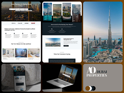 AO Dubai Properties - Real Estate Website clean listing design elementor high end ui lead generation luxury real estate website minimal layout property listings property showcase responsive design service based website ui ux web design website design wordpress wordpress website