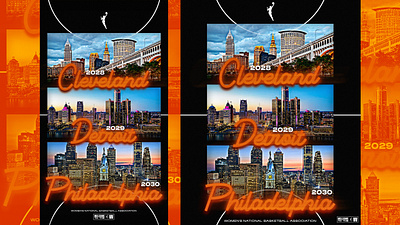 WNBA Expansion adobe photoshop basketball city creative creative direction design photoshop social social media typography wnba