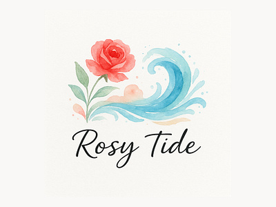 Rosy Tide Unused Logo Design aquarela artofinstagram branding branding design daily design drawings instagood landscape logo design logo illustration mixedmedia oilpainting traditionalart watercolor watercolor logo watercolor logo idea watercolorsketch watercolourpainting watercolours