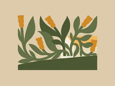 I remember we used to grow flowers and they were big. editorial illustration flower flower illustration illustration visual design