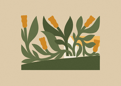 I remember we used to grow flowers and they were big. editorial illustration flower flower illustration illustration visual design