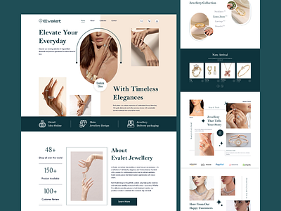 Jewellery E-Commerce Website Design app design branding case study dashboard design e commerce web design explore for you jewellery e commerce website jewellery web design landing page modern layout prototyping ui uiux user experience user interface user research ux web design wireframe