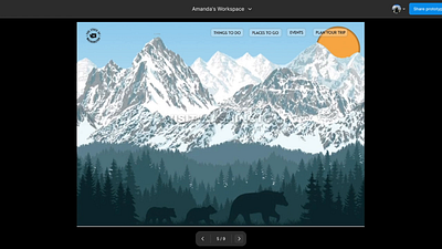 Nature-inspired landing page: DailyUI-Day 3 animals animation daily ui design desktoppage figma landingpage mountains natureui parallaxscroll trees ui visitwa