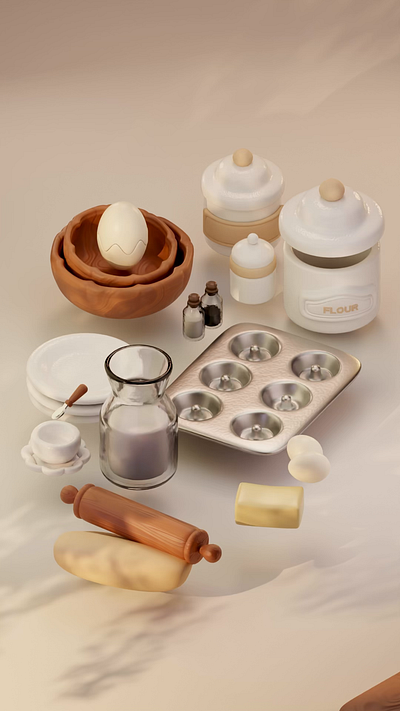Kitchen Props done in Blender 3d 3dart blender blender3d cycles design