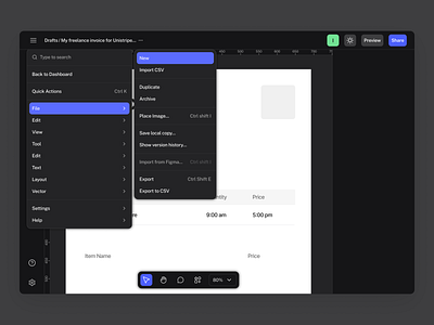 UI Design for an Invoice Builder SaaS Application app darkmode dashboard design saas ui ui design ux