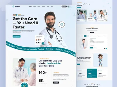 Medical Website template | Medical industry | Healthcare Service cleandesign clinicwebsite doctorappointment doctorwebsite dribbbleshots figmadesign healthcareui healthtech hospitalwebdesign medicalapp medicallandingpage medicalwebsite modernui patientcare responsivedesign uxdesign webdesign