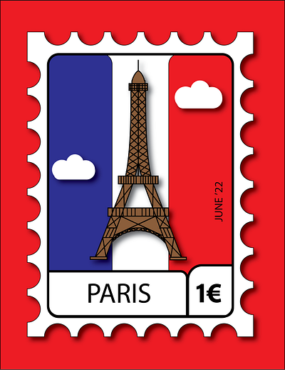 Popular Cities/Places Postage Stamp Illustration Designs city graphic design illustration london nyc paris postage stamp postcards product design