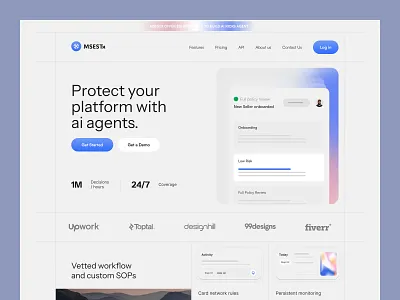 Ai Agents ai ai agents ai landing page ai startup ai tool ai website homepage saas software startup uiux web website design websitedesign