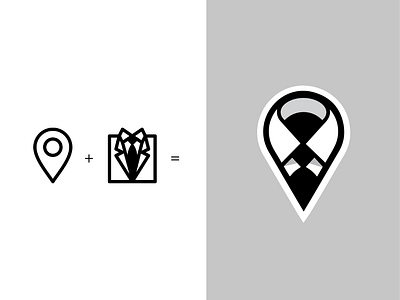 Location + suit branding design graphic design logo