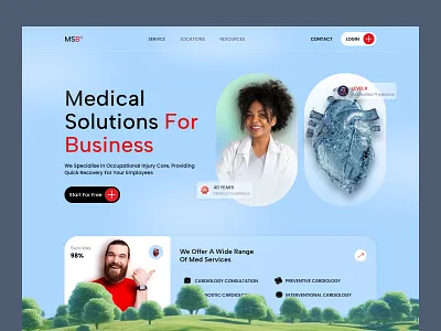 Medical Solutions website health care medical medical health medical solutions modern website online medical website website design