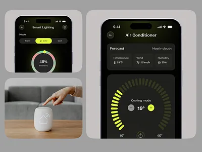 Smart Home Mobile App Screen app app design forgot password home automation home temperature light control login mobile mobile app remote control smart device smart home smart home app smart home mobile smarthome smarthome app ui ux