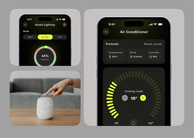 Smart Home Mobile App Screen app app design forgot password home automation home temperature light control login mobile mobile app remote control smart device smart home smart home app smart home mobile smarthome smarthome app ui ux