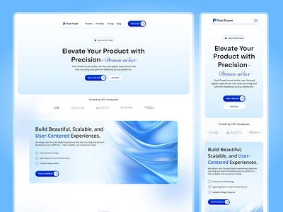 Website Landing Page Design - Pixel Powerhouse agency website app design bayfi clean ui interface landingpage minimalist design pixelpowerhouse uiux pixelpowerhouse webdesign product design responsive design saas website ui ui kit uidesign uiux userexperience ux webdesign website design