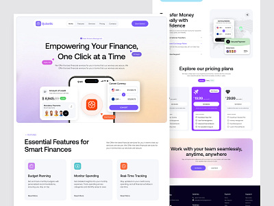 Finance Landing page bank website banking landing page finance finance landing page finance website fintech oripio saas saas landing pagge saas website web design website