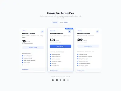 Pricing Plans Component - Wordpress Elementor Pro cleandesign component designsystem digitalproduct elementor landingpage moderndesign pricingpage pricingtable productdesign responsivedesign saasdesign subscriptionmodel uidesign uikit uiux uxdesign webdesign webdevelopment wordpress