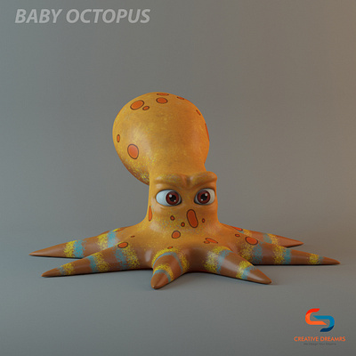 3D Character Model of an Octopus 3d 3d character design 3d modeing 3d octopus 3d rendering animation stylized octopus visualization