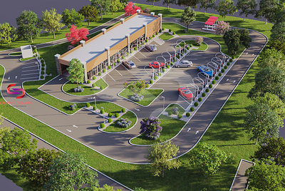 3D Architecture Design of Car Wash Area 3d 3d exterior design 3d rendering 3dmodeling architectural visualization car wash 3d model realistic render visualization