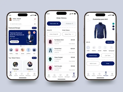 Tailors Mobile App Design UI/UX app design best ui client to closed custom fit app design your look digital tailors fit to perfection ios mobile app mobile app design smart tailoring stitch smart style made simple tailors app tailors app design tailors at your fingertips ui ui ux user focused web