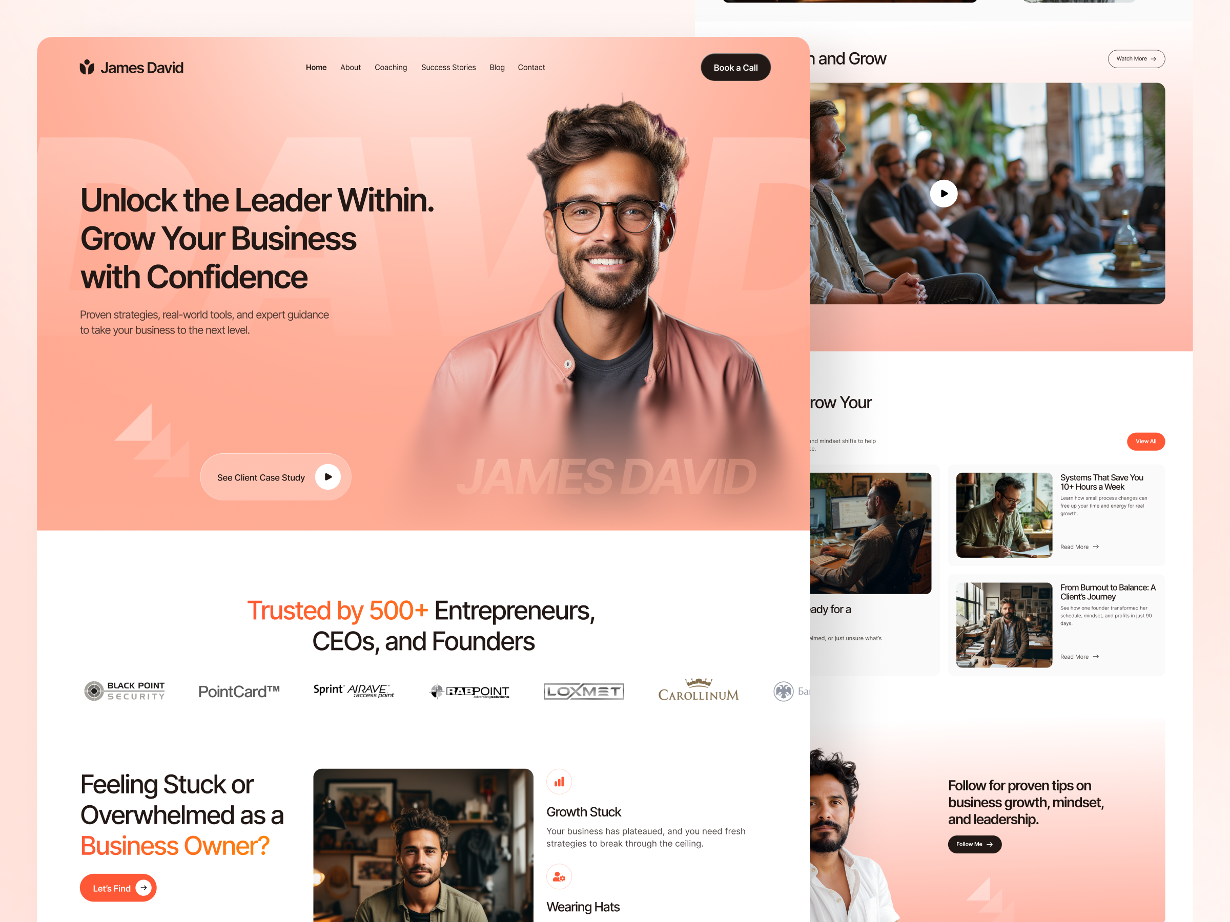 Example of Expert Coach & Personal Brand Websites