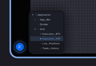 Crypto Layers app application blue crypto dark darkmode dots float interface layers menu platform ui uiux ux
