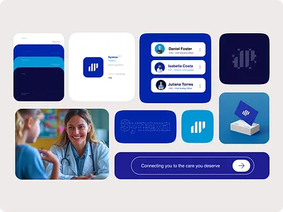 DNA Lab Logo - Modern Medical Branding-Synexa. brand identity branding branding agency clinic branding design dna health logo logodesign logos medical logo minimal modern logo overlap z logo