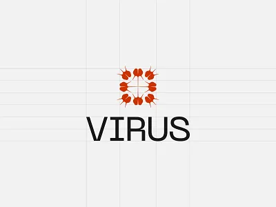 Virus Logo brand identity branding logo logo brand logo branding logo design logo inspirations logo mark minimal modern red symbol virus