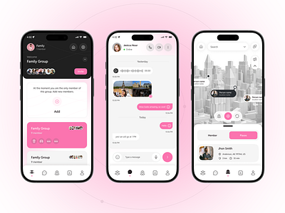 Family Locator App android app design app screen clean ui family locator ios locator map direction map location maps mobile app mobile ui smart travel social media store locator tracker tracking app travel service ui ux userexperience
