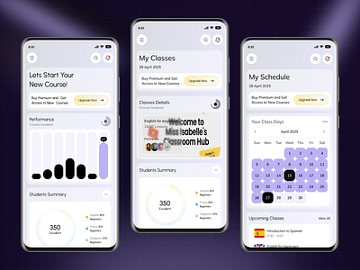 Education app design app design college e learning education learning learning platform mobile app online class online course online education school ui uibulbul university ux