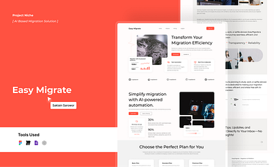 AI-based Migration Platform ai ai tool aijobfinder aipowered aiux casestudy education guidedtool migration modrenui product travel ui uiux webai website design