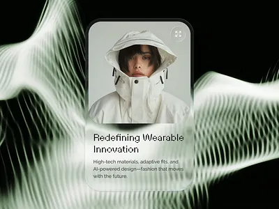 Nextwear creative fashion futurism glass effect liquid glass minimal modern ui ui card ui ux