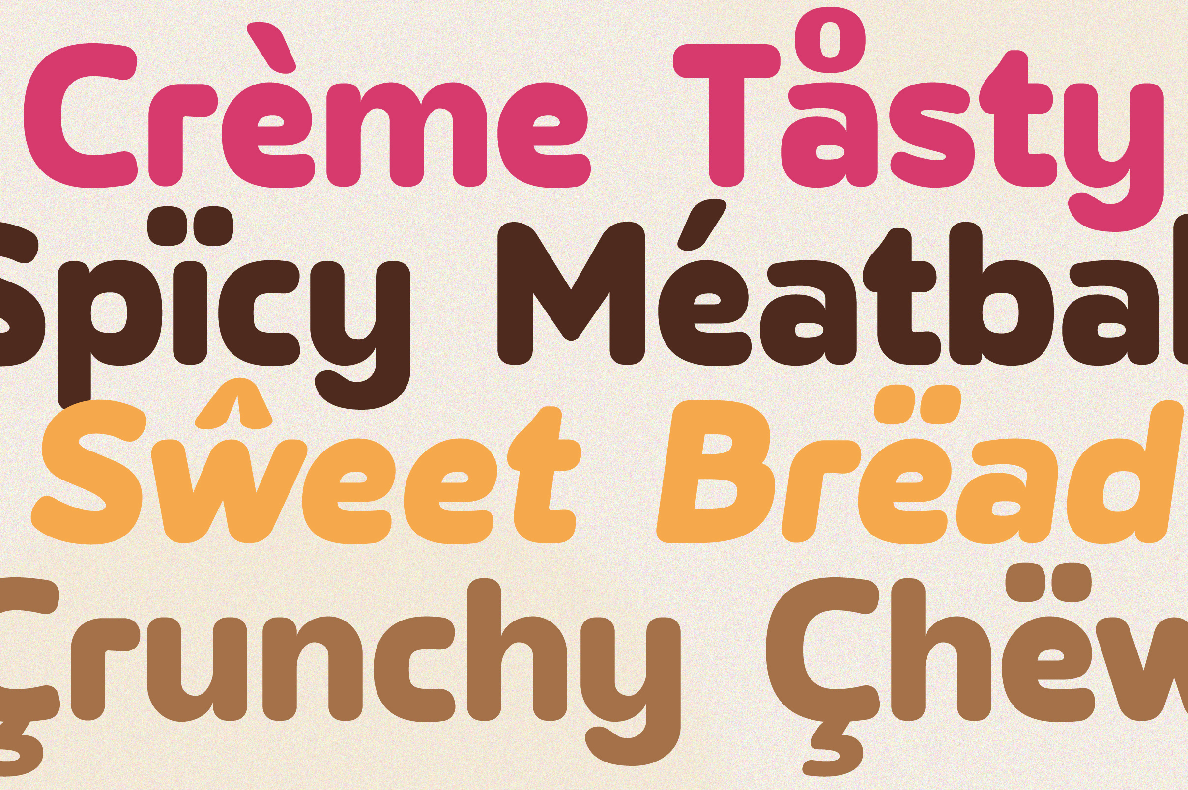 Chocho Aura – Tasty Bold Food Font food label font
