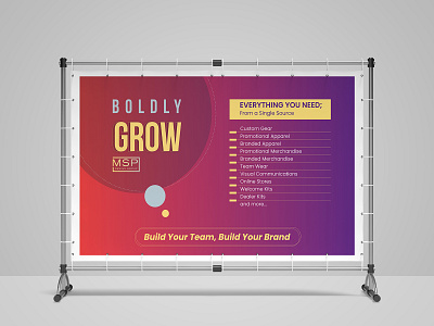 Pull-up Banner Design for MSP Design Group 2d 2d design banner brand branding design digital digital art event event planning graphic design identity branding marketing marketing materials pullup banner signage signage design social media