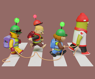 AnyRoad 🚦 3d anycable b3d blender children cycles design evil illustration martian render road walk