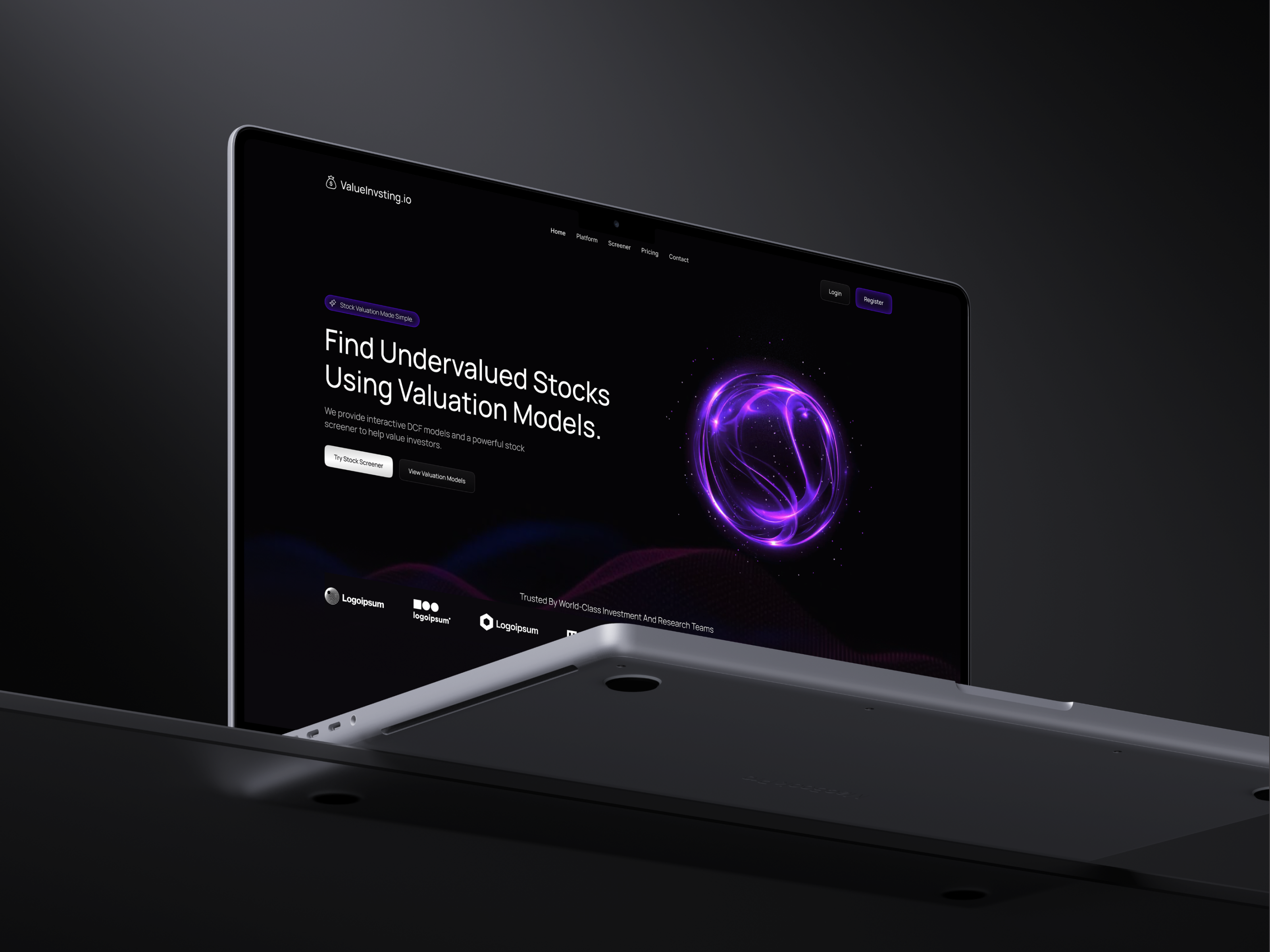 Fintech Valuation Platform Redesign crowdfunding dark mode figma design finance platform financial dashboard financial website fintech investment investment tool landing page product design saas shasanko das startup investing stock analysis ui design uiuxdesign valuation web design website
