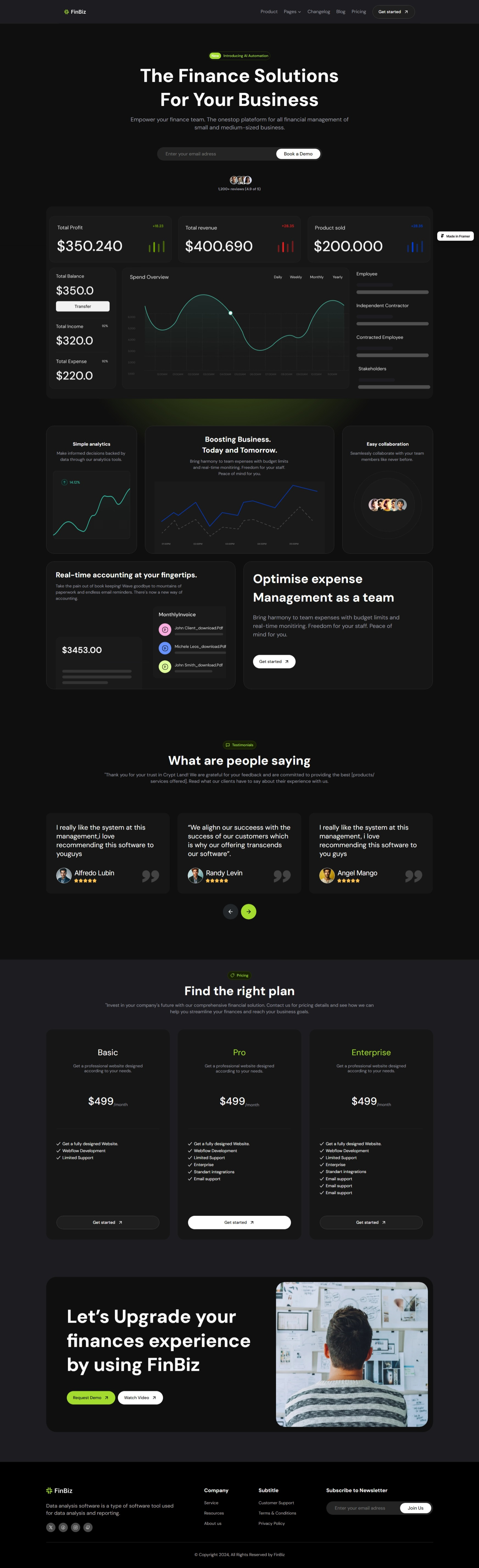 Example of Website Design For Saa S & Startups