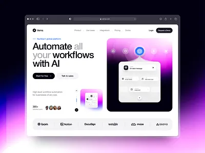 Flura - Workflow Optimization and Automation landing page ai ai workflow automation brandidendity businessworkflow landingpage ui visualdesign websitedesign workflow