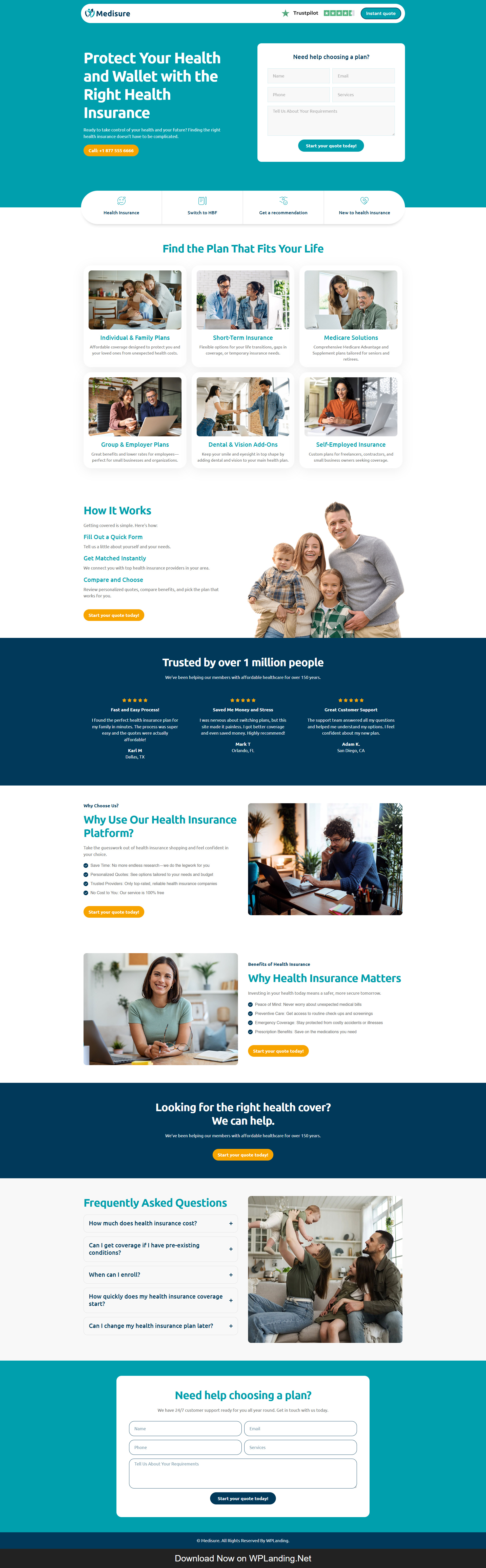 Medisure – Health Insurance Landing Page health insurance health insurance landing page health insurance website insurance landing page medical insurance