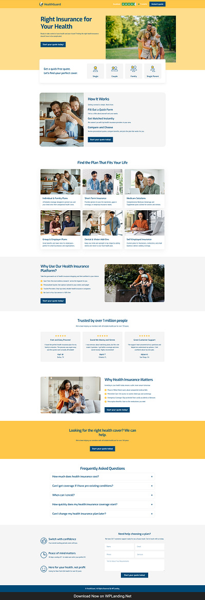 HealthGuard – Health Insurance Landing Page health insurance health insurance landing page health insurance website insurance landing page medical insurance