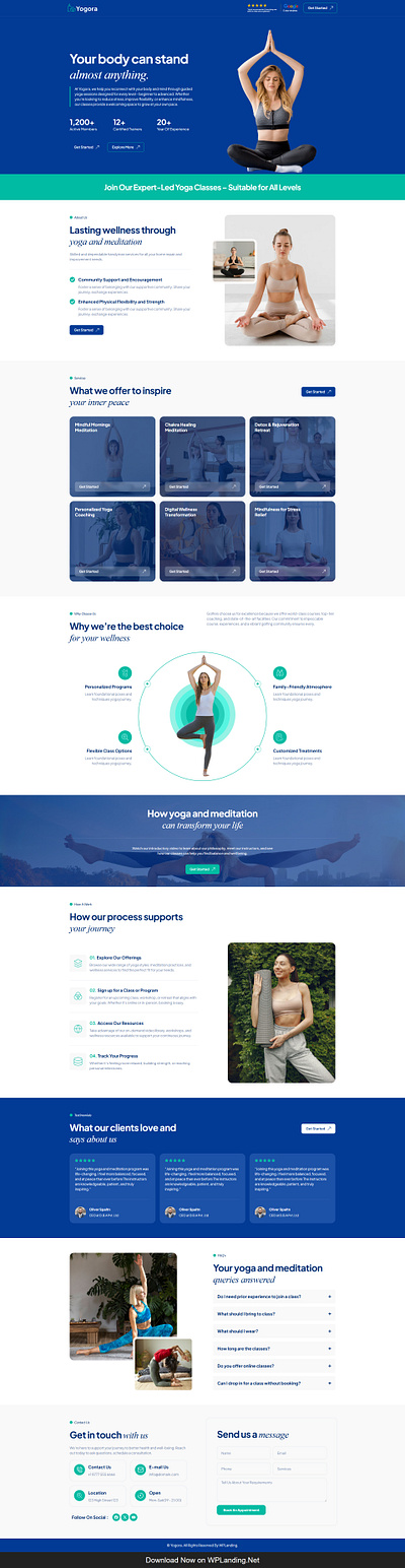 Yogora – Yoga Landing Page yoga landing yoga landing page yoga studio landing page yoga website yoga website design