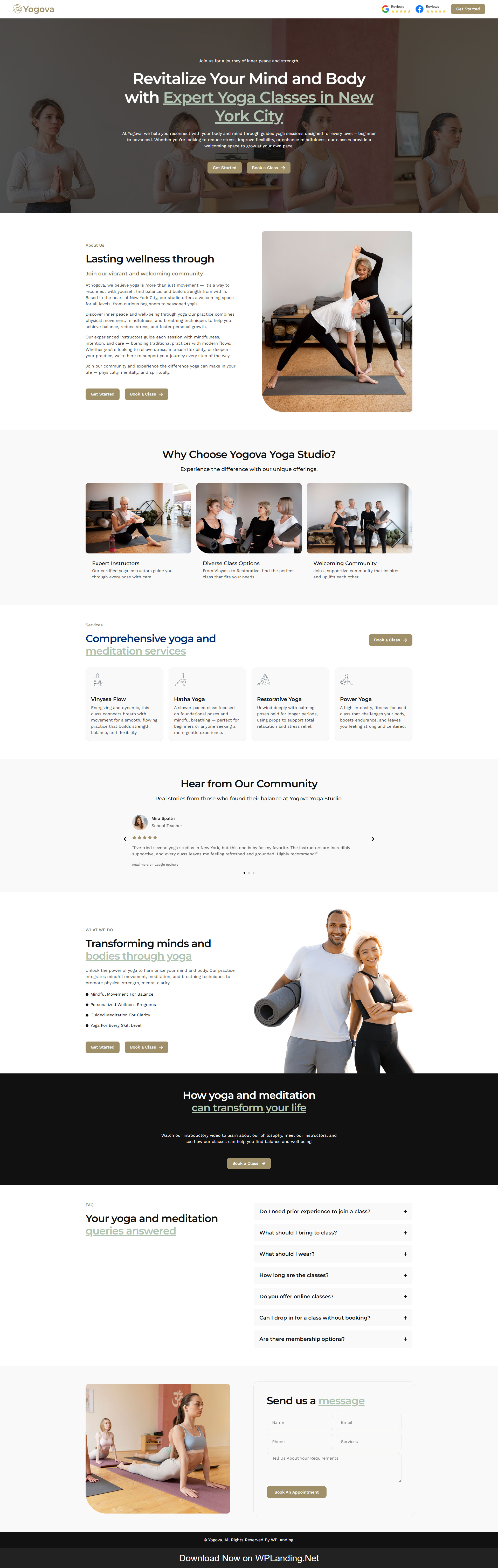 Yogova – Yoga Landing Page yoga landing yoga landing page yoga studio landing page yoga website yoga website design