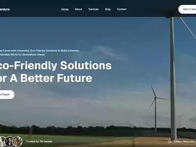 Verdura - Green Energy and Sustainability website figma framer green energy web design webflow