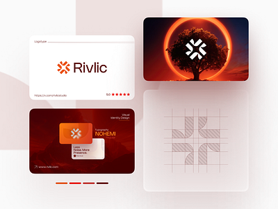 Rivlic Logo & Brand Identity Design abstract logo bento brand brand design brand guidelines brand identity branding creative logo design studio digital agency identity logo logo design logo design branding modern logo ui ux agency