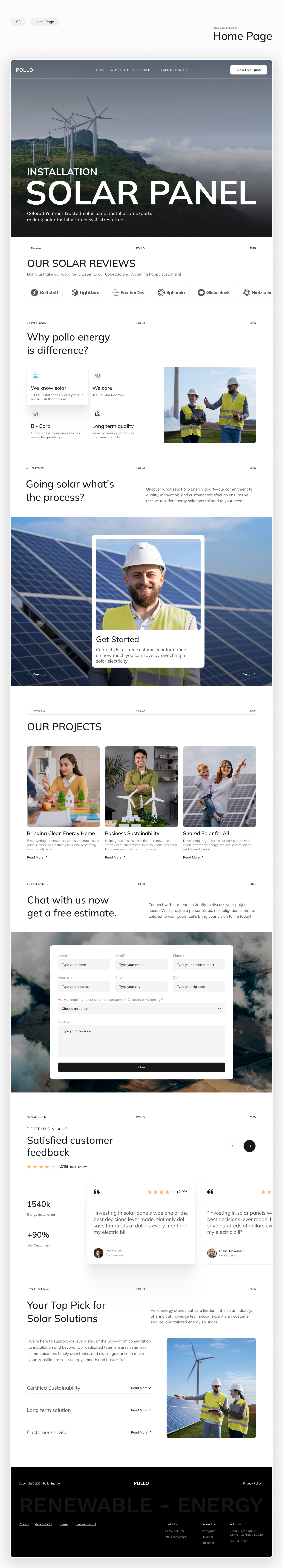 Solar Energy Website - UI/UX Design by Shasanko Creations on Dribbble