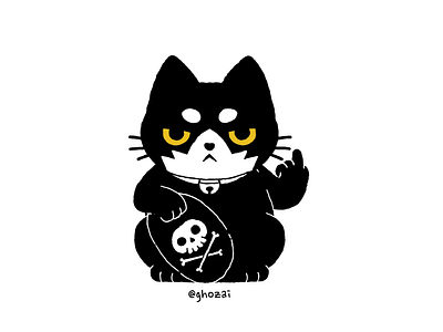 No Luck Cat animation asian cat cute illustration lucky cat maneki neko mascot motion graphics