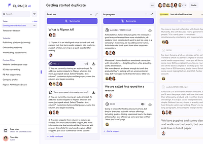 UI Concept of Flipner AI ui ux