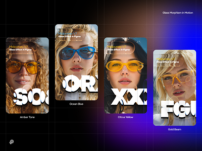 Glass branding design glass icon instagram reel social media ui