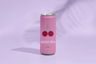 Cherry Cola Can Design 🍒 branding design drink design fun design graphic design illustration logo mockup packaging product product concept product design product packaging retro vector vector design vintage