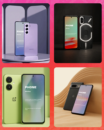 Free phone mockups, instantly! 3d animation branding graphic design logo mockup motion graphics phone ui